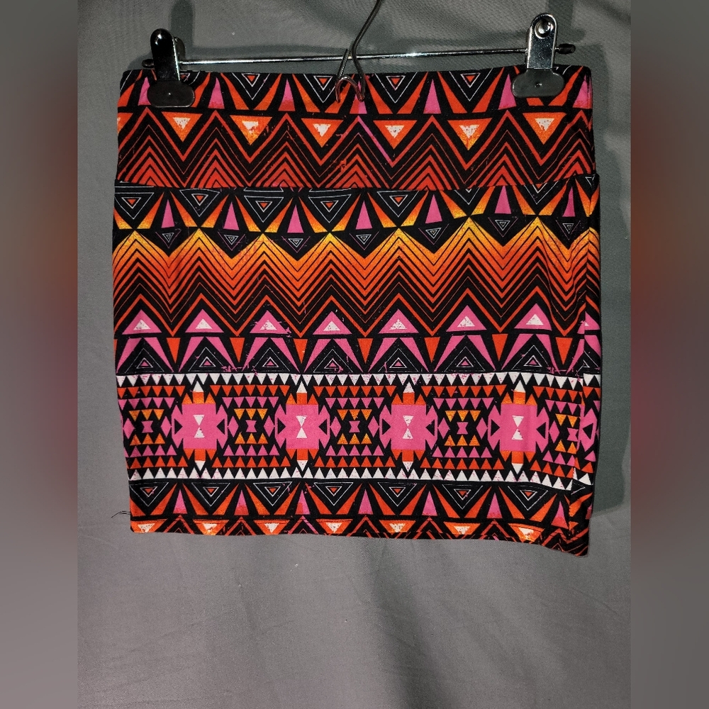 Rue21 Vibrant Mini Skirt - Black, Pink, Orange